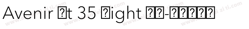 Avenir Lt 35 Light 常规字体转换